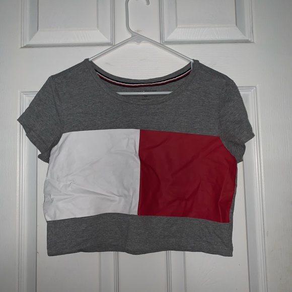 red and white tommy hilfiger crop top - Picture 3 of 6
